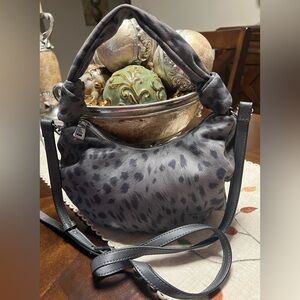 INC International Concepts Gray Leopard Shoulder Bag